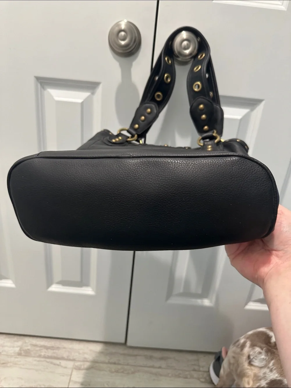 Nine West Black Studded Tote Shoulder Bag Vintage Y2K